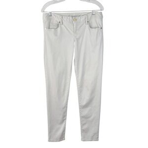 LILLY PULITZER Worth Skinny Jeans‎ Womens Mid Rise White Stretch Fit Cotton Sz 6